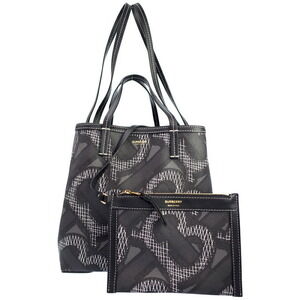 Burberry Summer Monogram Canvas Beach Tote Pouch 2Way Bag